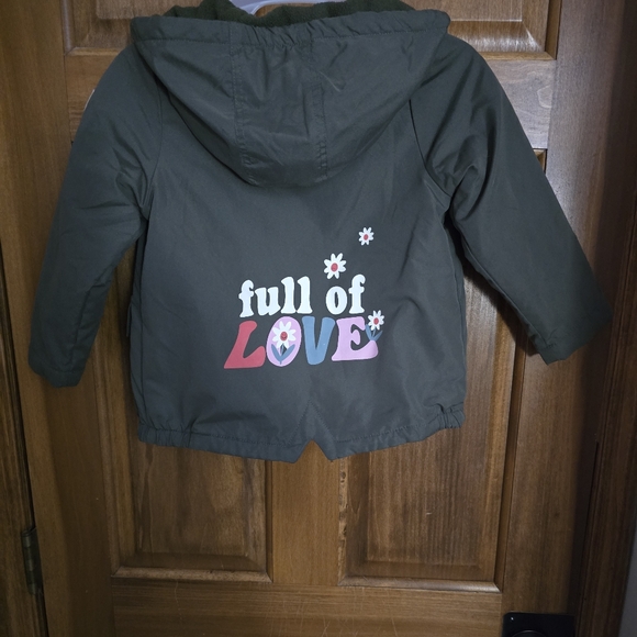 OshKosh: Girl's Midweight, Hooded, Zip-up Jacket w/ Warm Fleece Lining, Size: 5 - Picture 5 of 16